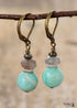 Boho Earrings, Dangle Earrings, Blue Amazonite and Labradorite